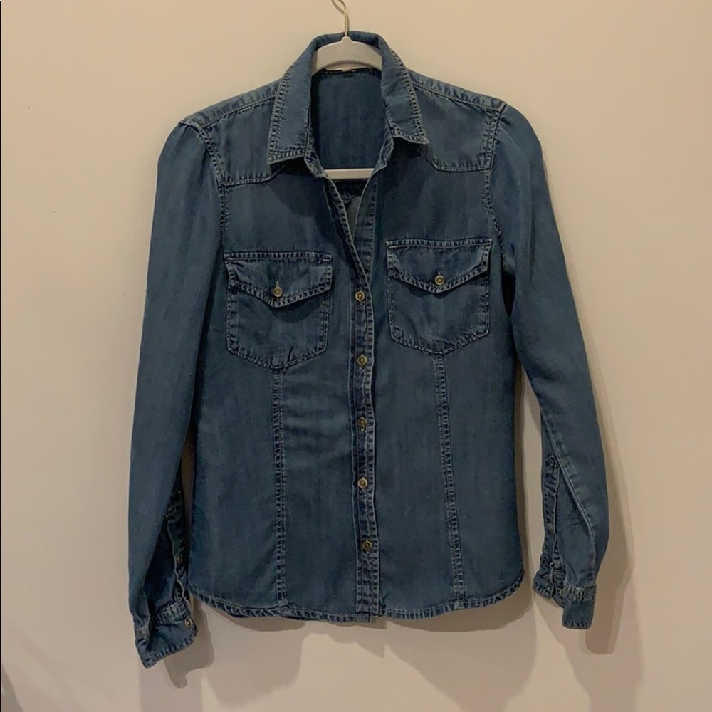 Side Stitch Button Up